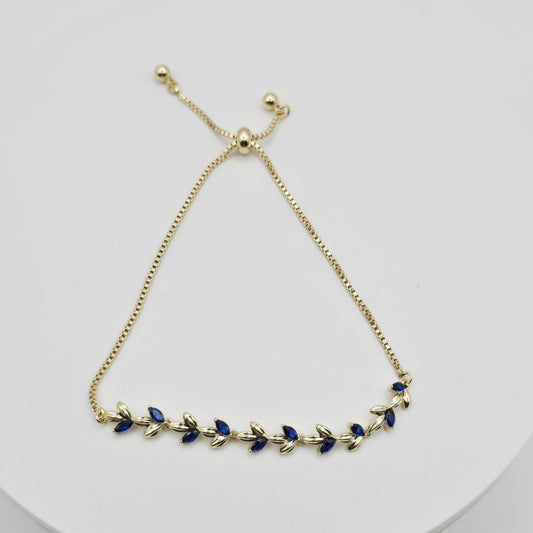 Pulsera Ajustable Hojas Azules xp