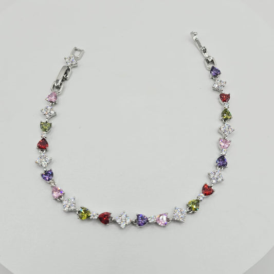 Pulsera Colores Plateada xp