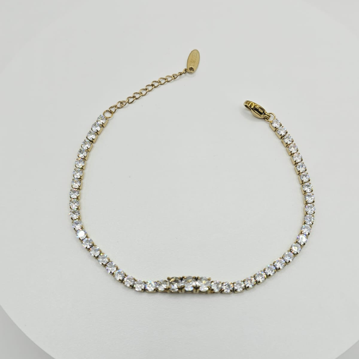 Pulsera Brillantes Acero Inoxidable