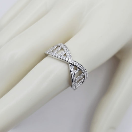 Anillo Zirconias Plateado xp
