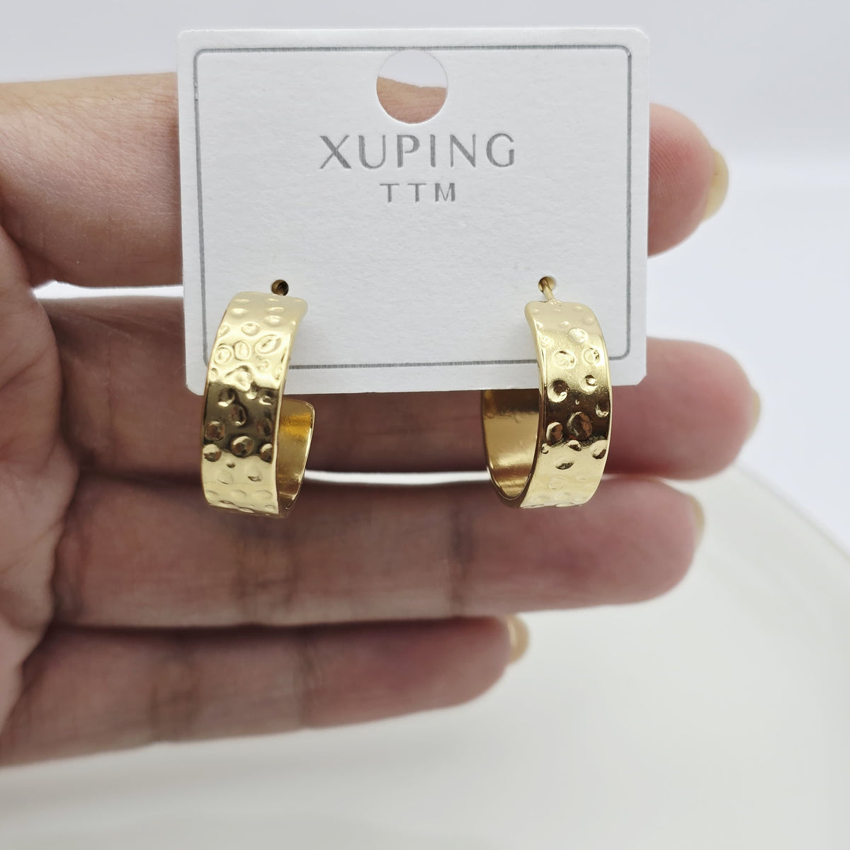 Aretes Dorados xp Acero Inoxidable