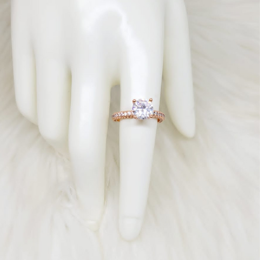 Anillo Rose Gold Zirconias