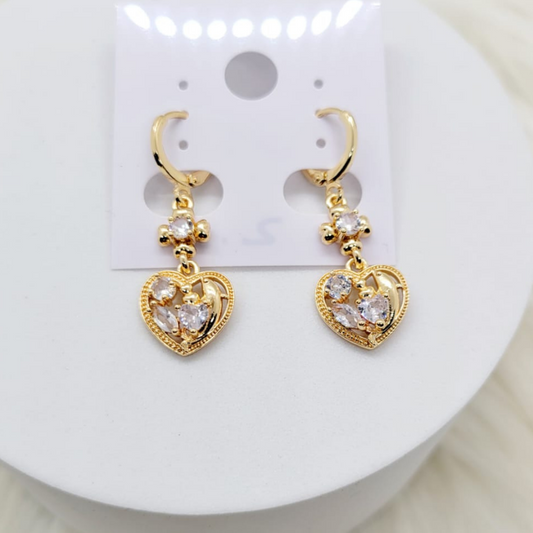 Aretes Corazón con Delfín