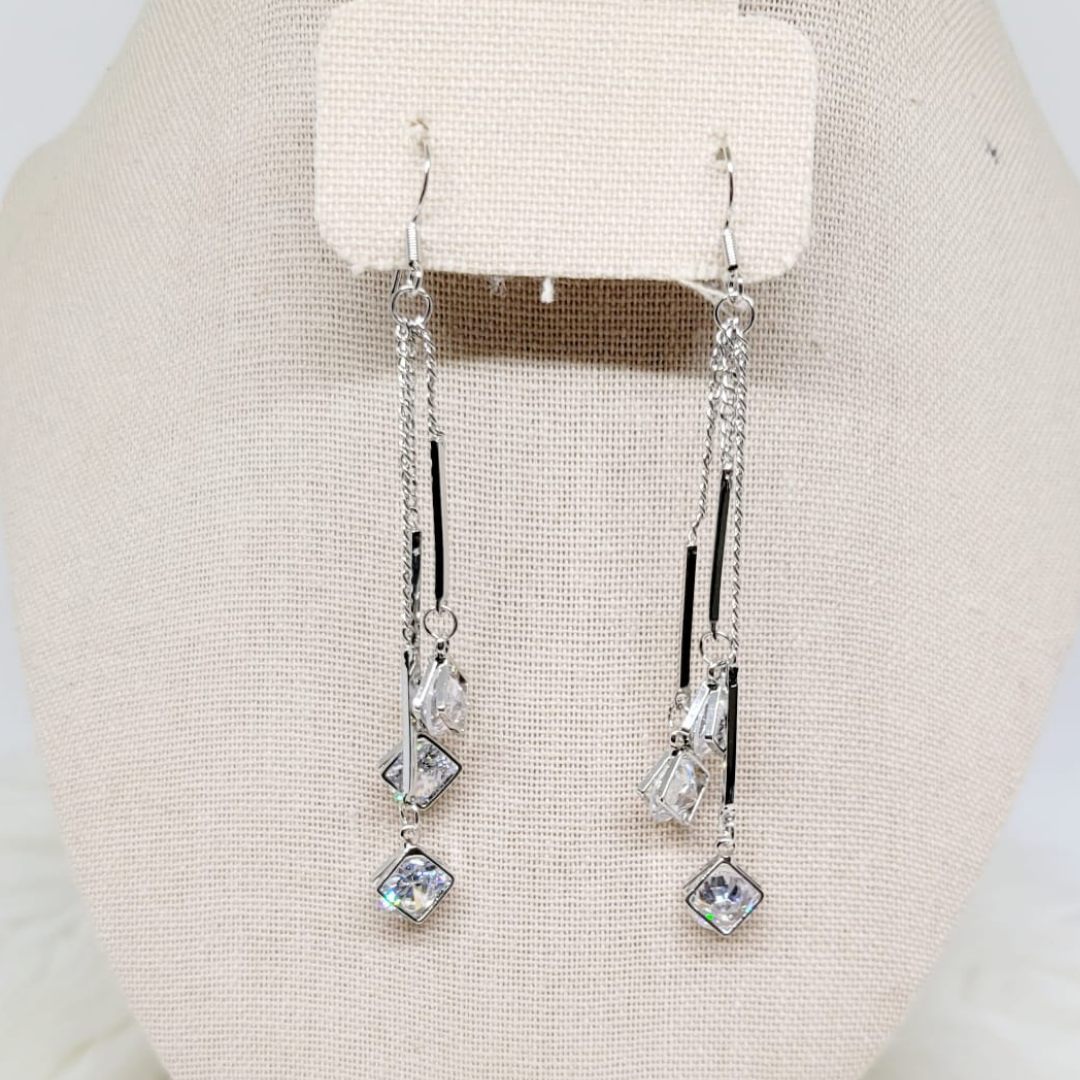 Rhombus Long Earrings