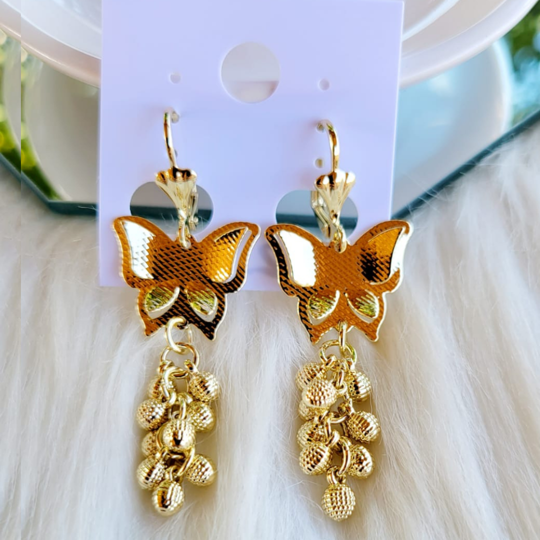 Golden Butterflies Earrings