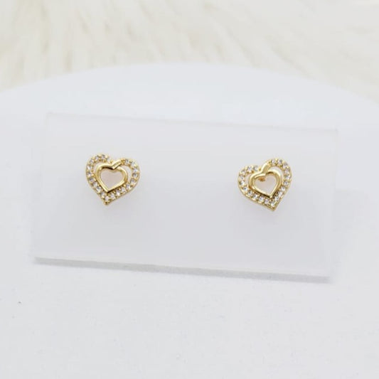 Aretes Corazón Doble