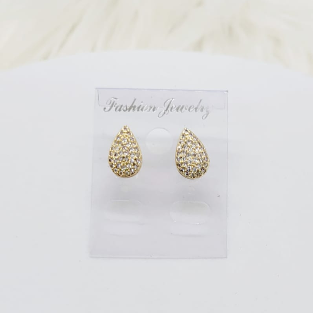 Aretes Gota con Incrustaciones