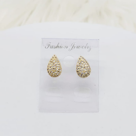 Aretes Gota con Incrustaciones