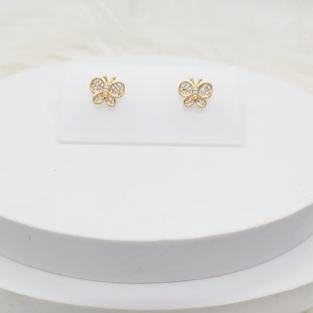 Aretes Mariposa Blanca