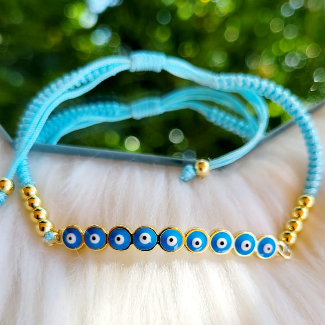 Pulsera Ajustable Ojos Azul