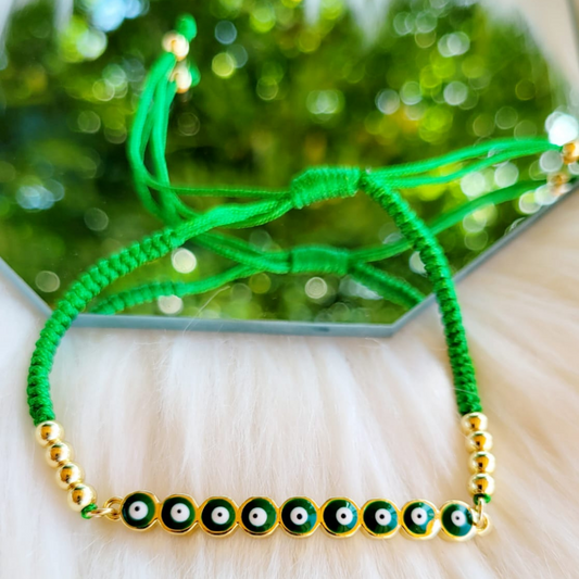 Pulsera Ajustable Ojos Verde