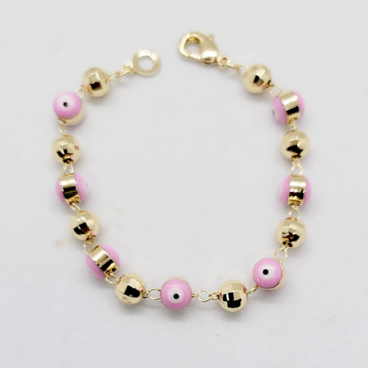 Pulsera Bebé Ojitos Rosas