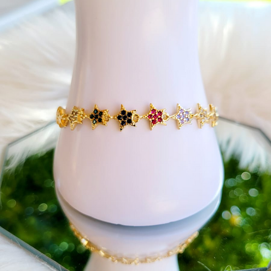 Pulsera Estrellas con Incrustaciones