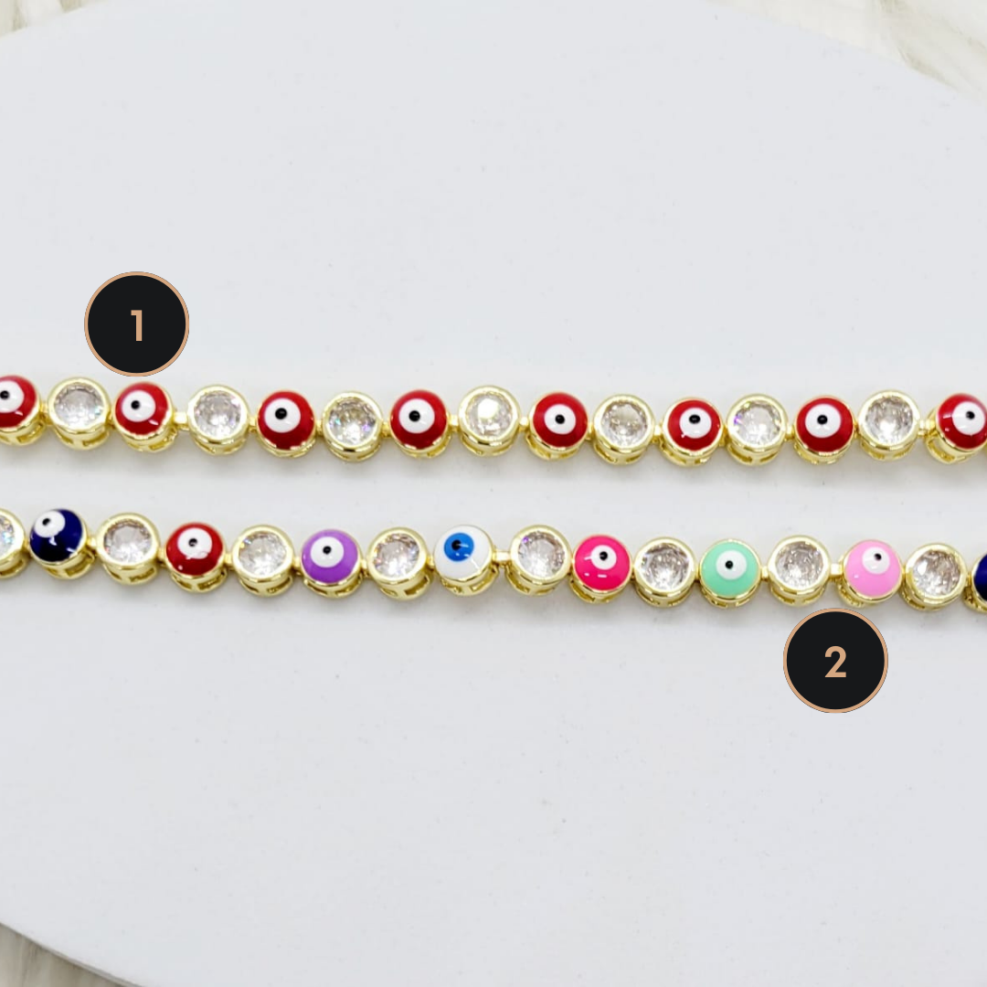 Pulsera Ojitos con Cristales